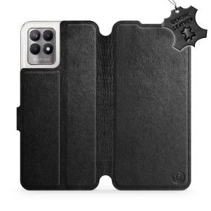 Phone Case Realme 8i - Design Black Leather