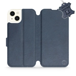 Phone Case Apple iPhone 15 Plus - Design Blue Leather