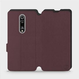 Phone Case Xiaomi Mi 9T Pro - Design Burgundy with Black