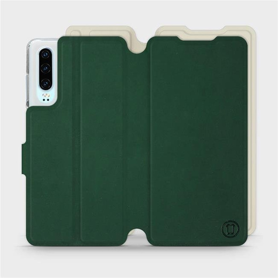 Phone Case Huawei P30 - Design Green with Platinum