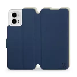Phone Case Motorola Moto G73 5G - Design Navy with Platinum