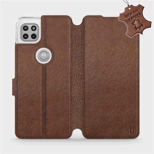 Phone Case Motorola Moto G 5G - Design Brown Leather