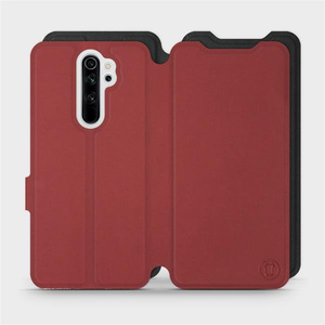 Hülle für Xiaomi Redmi Note 8 Pro - Farbe Dunkelrot mit Schwarz