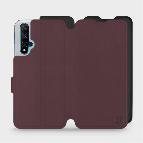 Phone Case Huawei Nova 5T - Design Burgundy with Black