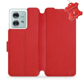 Phone Case Motorola Edge 40 Neo - Design Red Leather