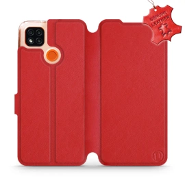 Hülle für Xiaomi Redmi 9C - Farbe Red Leather