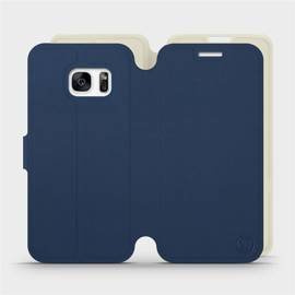 Hülle für Samsung Galaxy S7 - Farbe Marineblau mit Platin