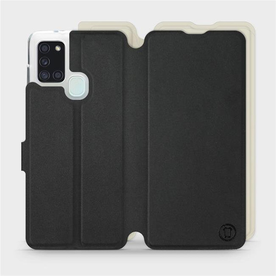 Phone Case Samsung Galaxy A21S - Design Black with Platinum