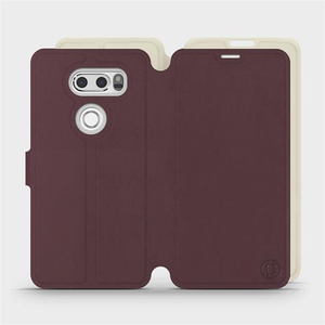 Phone Case LG V30 - Design Burgundy with Platinum