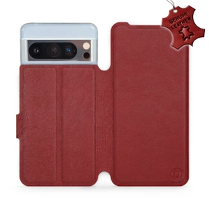Phone Case Google Pixel 8 Pro - Design Dark Red Leather