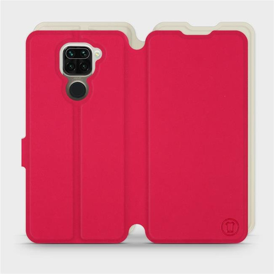 Etui Soft Touch do Xiaomi Redmi Note 9 - wzór Żywa czerwień z platyną