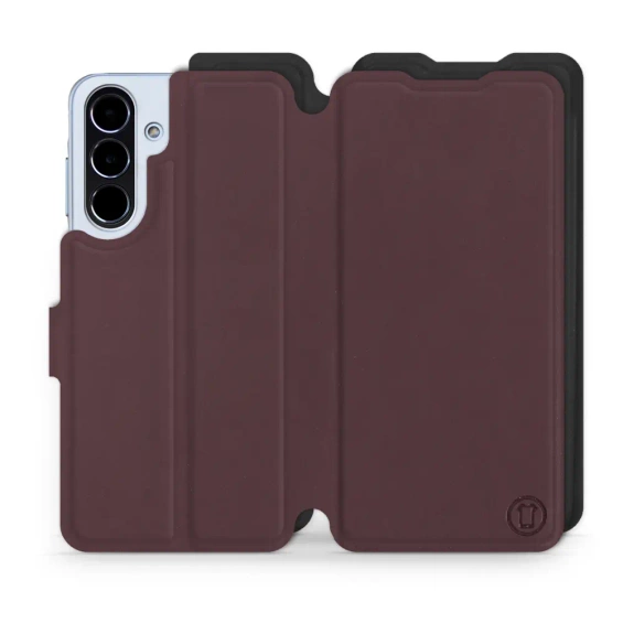 Etui Soft Touch do Samsung Galaxy A56 5G - wzór Matowy burgund z czernią