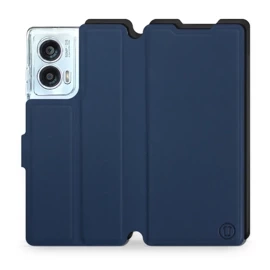 Hülle für Motorola Edge 50 Fusion - Farbe Marine mit Schwarz