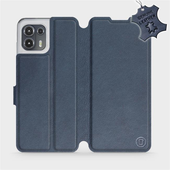 Phone Case Motorola Edge 20 Lite - Design Blue Leather