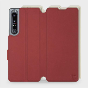 Phone Case Sony Xperia 1 IV - Design Dark Red with Platinum