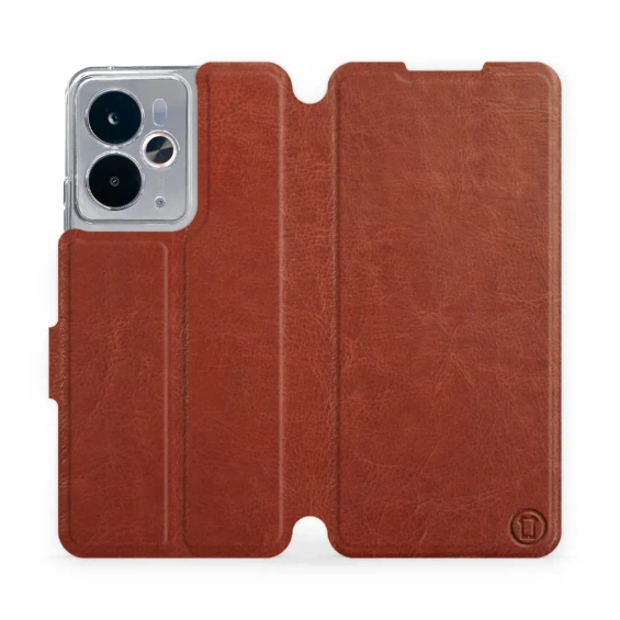Phone Case Realme 14T 5G - Design Brown&Orange