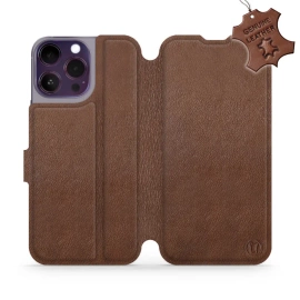 Phone Case Apple iPhone 14 Pro Max - Design Brown Leather