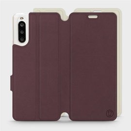 Phone Case Sony Xperia 10 II - Design Burgundy with Platinum
