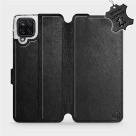 Phone Case Samsung Galaxy A12 - Design Black Leather