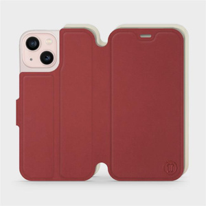 Phone Case Apple iPhone 13 mini - Design Dark Red with Platinum