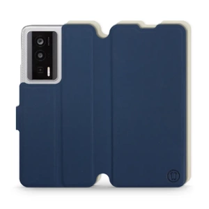 Etui Soft Touch do Xiaomi POCO F5 Pro - wzór Głęboki granat z platyną