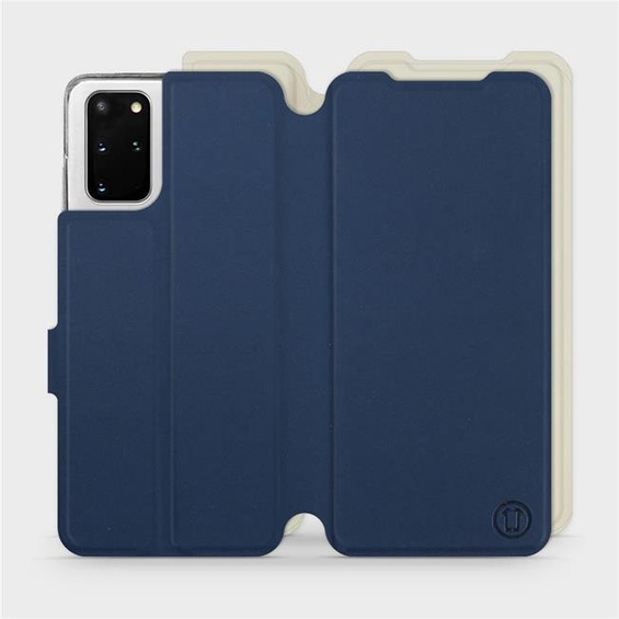 Hülle für Samsung Galaxy S20 Plus - Farbe Marineblau mit Platin