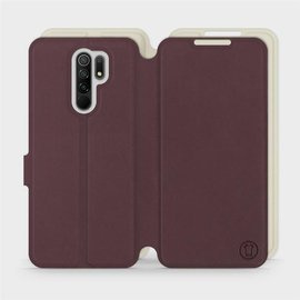 Phone Case Xiaomi Redmi 9 - Design Burgundy with Platinum