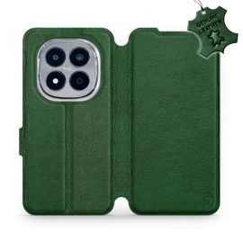 Etui ze skóry naturalnej do Xiaomi Redmi Note 15 Pro Plus 5G - wzór Green Leather