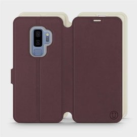 Phone Case Samsung Galaxy S9 Plus - Design Burgundy with Platinum