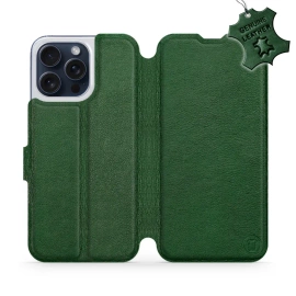 Phone Case Apple iPhone 15 Pro Max - Design Green Leather
