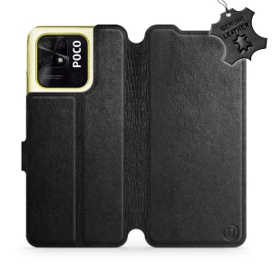 Phone Case Xiaomi POCO C40 - Design Black Leather