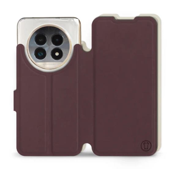 Etui Soft Touch do Realme 13 Pro Plus - wzór Matowy burgund z platyną