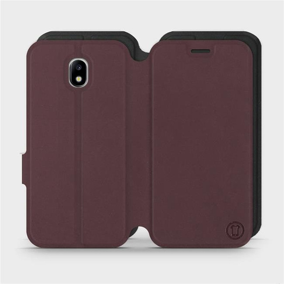 Phone Case Samsung Galaxy J7 2017 - Design Burgundy with Black