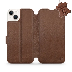 Phone Case Apple iPhone 14 Plus - Design Brown Leather