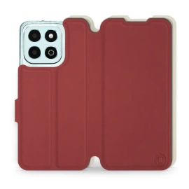Phone Case Huawei Honor X6b - Design Dark Red with Platinum