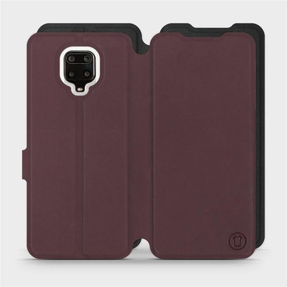 Hülle für Xiaomi Redmi Note 9 Pro - Farbe Burgund mit Schwarz
