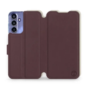 Etui Soft Touch do Samsung Galaxy A15 4G - wzór Matowy burgund z platyną