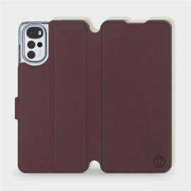 Phone Case Motorola Moto G22 - Design Burgundy with Platinum