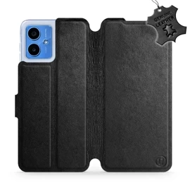 Phone Case Motorola Moto G14 - Design Black Leather