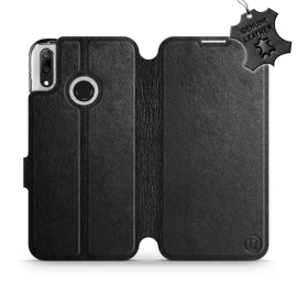 Phone Case Huawei Y7 2019 - Design Black Leather