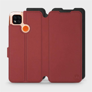Phone Case Xiaomi Redmi 9C - Design Dark Red with Black