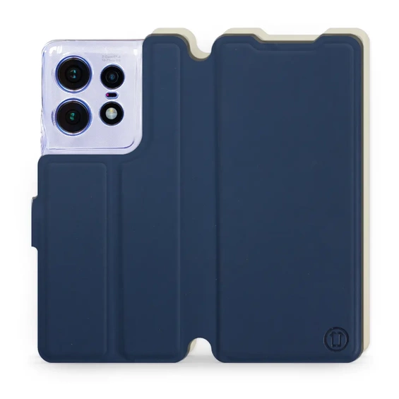 Phone Case Motorola Edge 50 Pro - Design Navy with Platinum