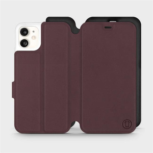 Hülle für Apple iPhone 11 - Farbe Burgund mit Schwarz