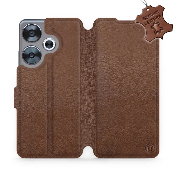 Phone Case Xiaomi POCO F6 - Design Brown Leather