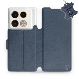 Phone Case Infinix Note 40 Pro Plus - Design Blue Leather