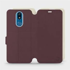 Phone Case LG K40 - Design Burgundy with Platinum