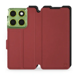Phone Case Motorola Edge 70 - Design Dark Red with Black