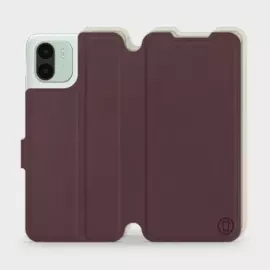 Hülle für Xiaomi Redmi A2 - Farbe Burgund mit Platin