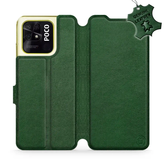 Phone Case Xiaomi POCO C40 - Design Green Leather