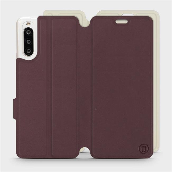 Phone Case Sony Xperia 10 II - Design Burgundy with Platinum